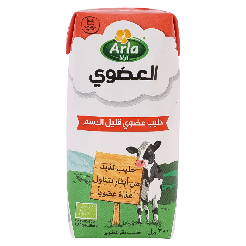 أرلا حليب عضوي قليل الدسم 200 مل