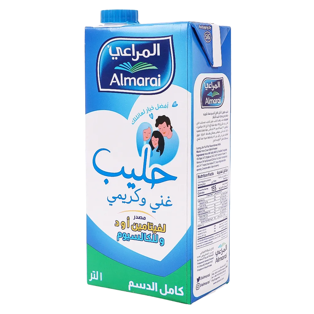 المراعي حليب كامل الدسم 1 لتر