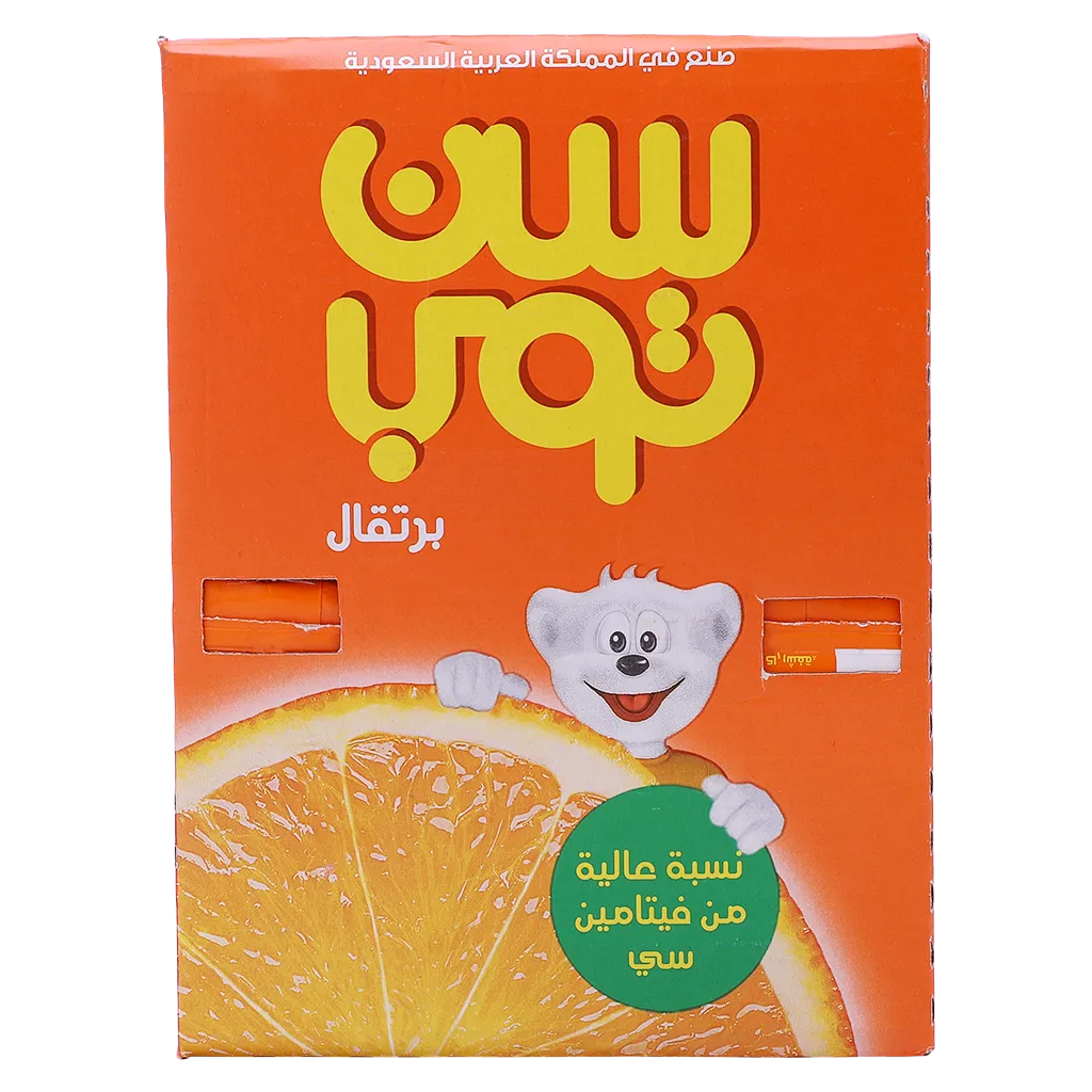 سن توب برتقال كرتون 18 * 125 مل