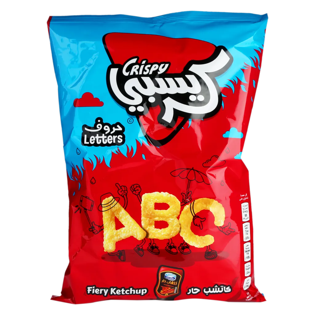 كريسبي حروف بالكاتشب الحار 80 جم