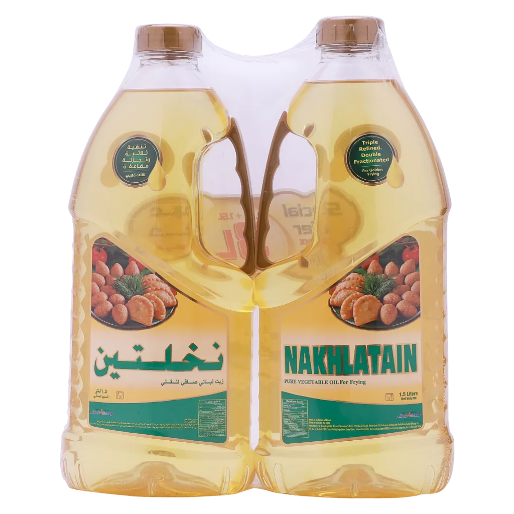 نخلتين زيت نباتي عرض عبوة 2 حبة 1.5 لتر