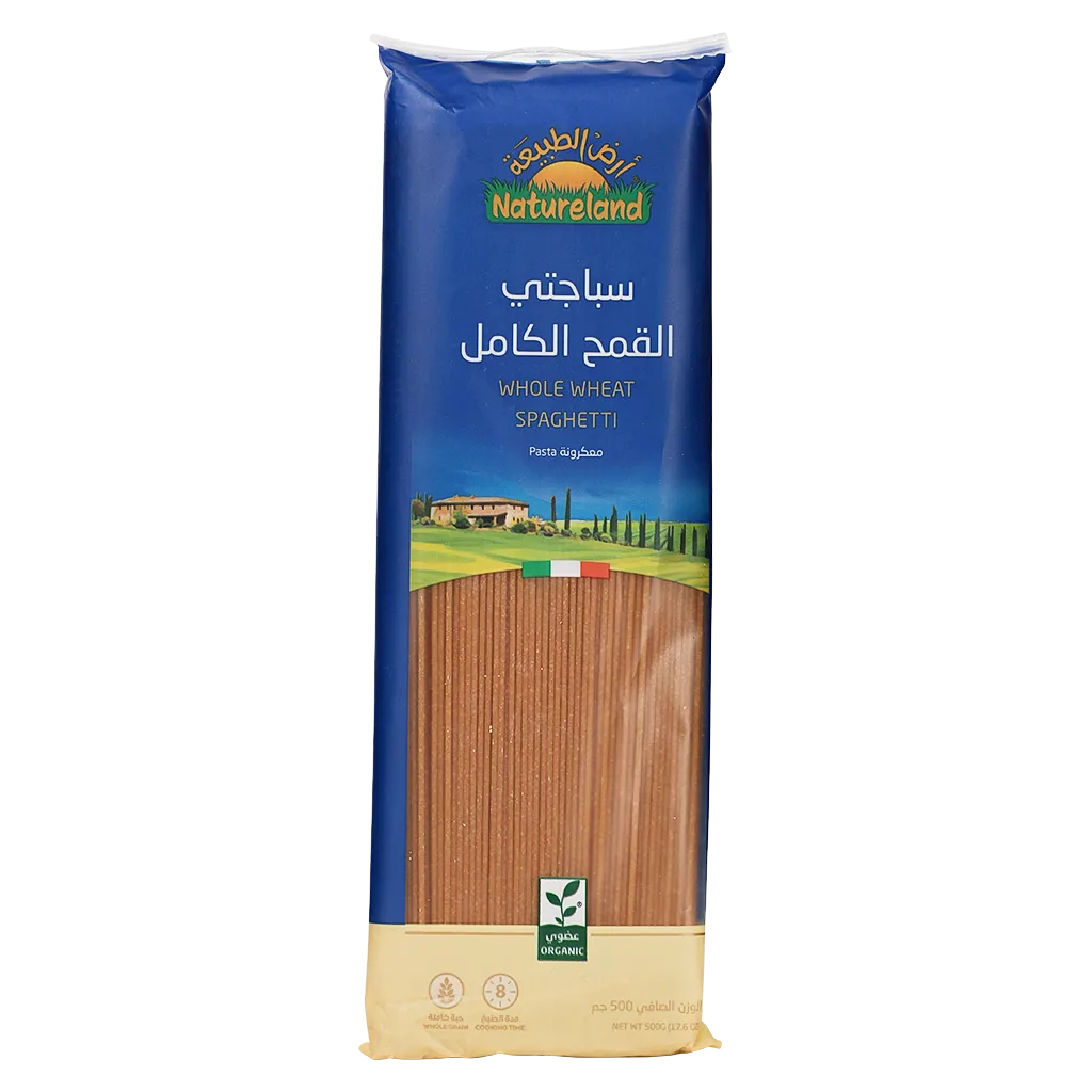 أرض الطبيعة مكرونة سباجيتى بالقمح الكامل عضوية 500 جم