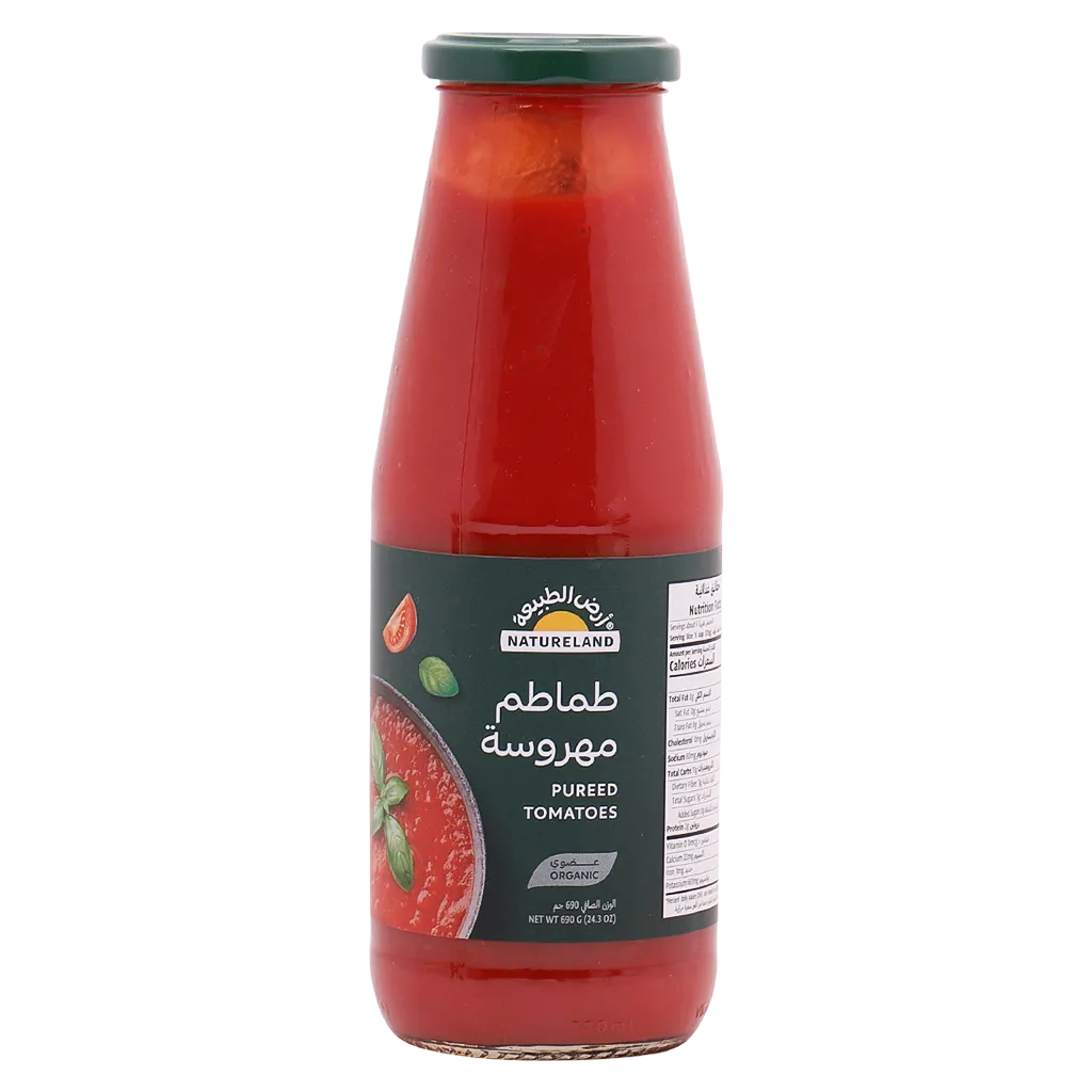 أرض الطبيعة طماطم مهروسة عضوي 690 جم