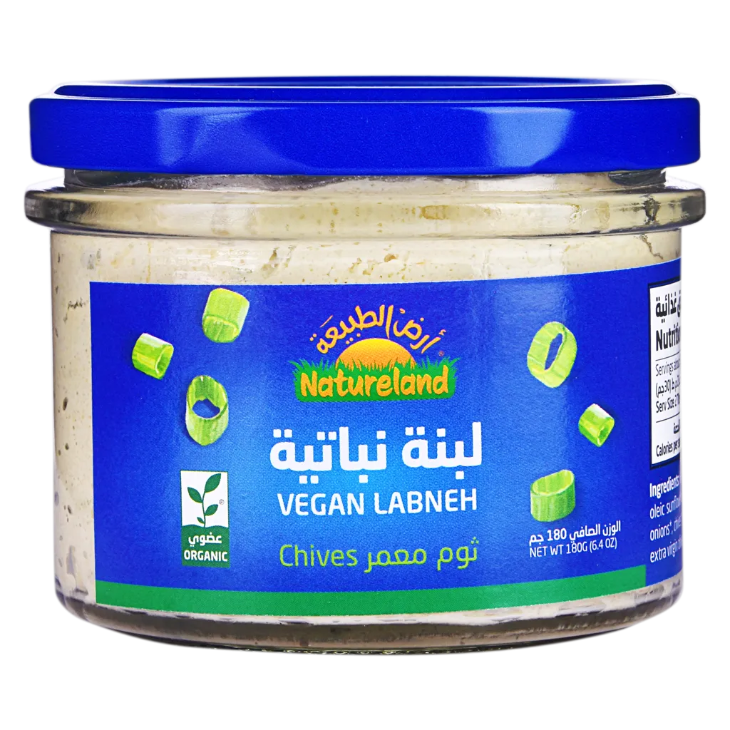 أرض الطبيعة لبنة نباتية بالثوم عضوية 180 جم