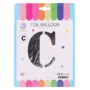 C بالون فضي كبير حرف