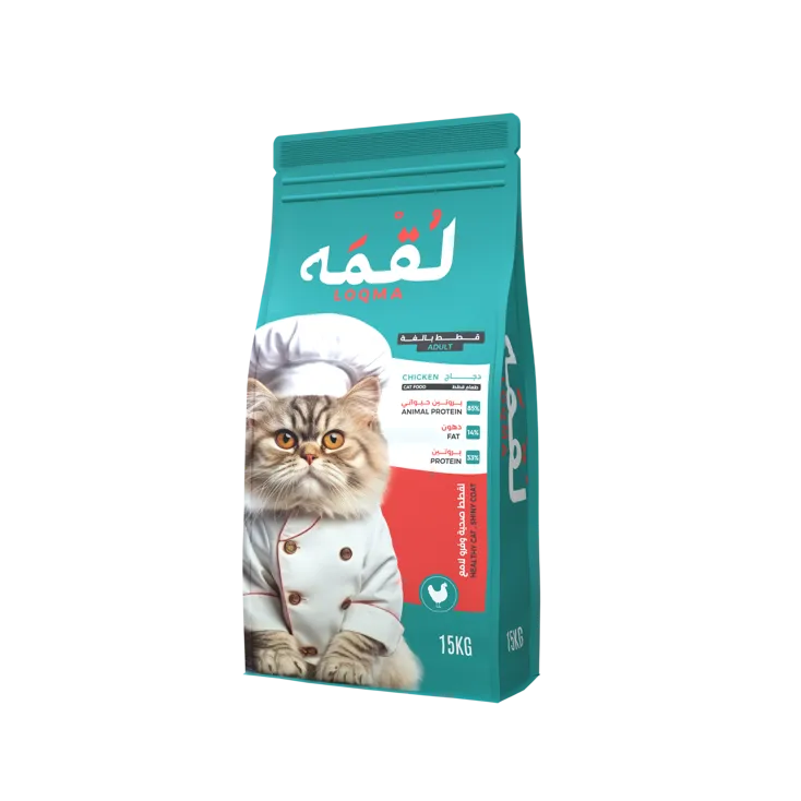 لقمه طعام جاف للقطط بالدجاج 15 كجم